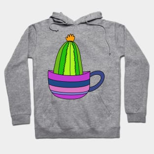 Cute Cactus Design #92: Tiny Cactus In A Teacup Hoodie